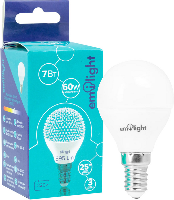 Лампа світлодіодна Emilight (2230529364019) 7Вт, E14, 4100K